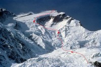Ed Viesturs' route on Annapurna